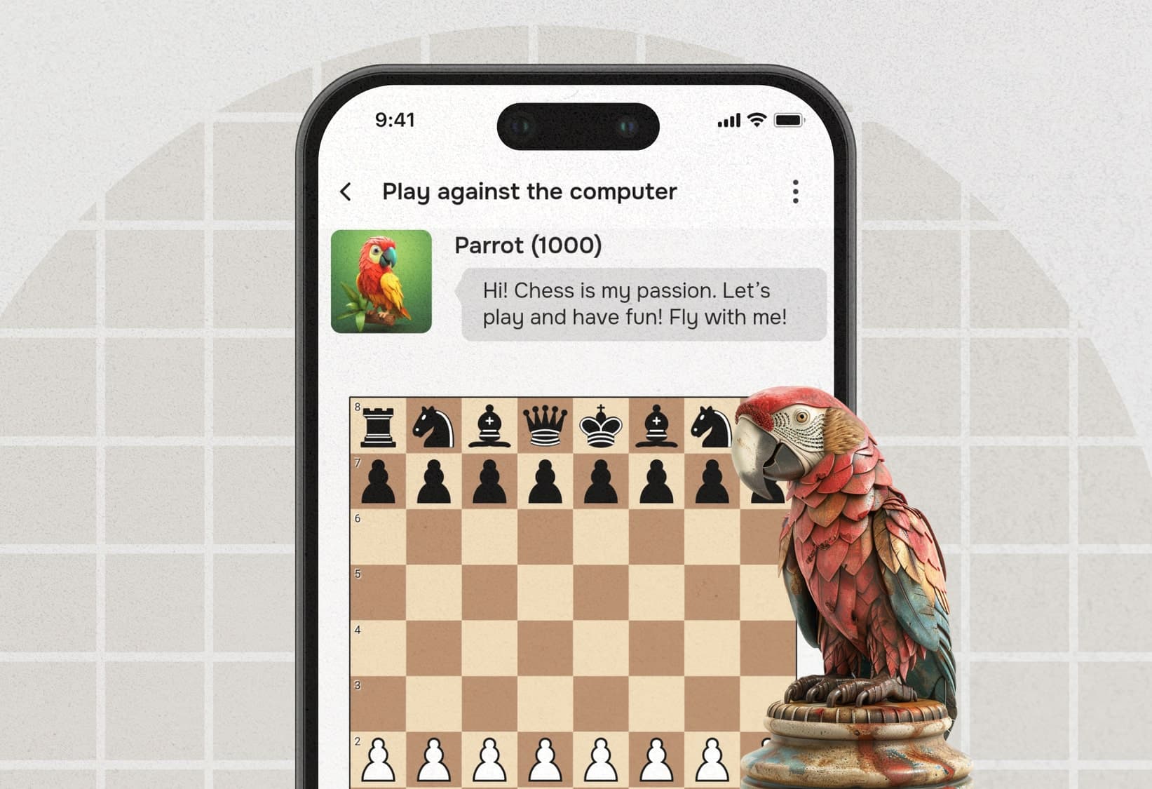 How to play against the computer in the idChess mobile application