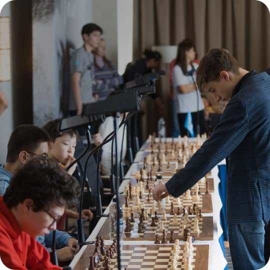 Daniil Dubov's simul, Astana